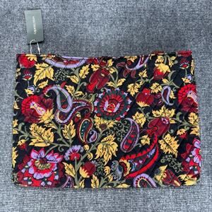 Vera Bradley Laptop Insert Sleeve Quilted Cotton Midnight Garden Paisley New
